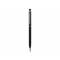 Ручка-стилус металлическая шариковая Jucy Soft soft-touch, черная, вид сзади