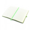 Блокнот Legato с линованными страницами, A5, зеленый, открытый
