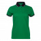 Рубашка поло Stan Contrast W, женская, зеленая с черным