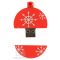 Набор с флеш-картой USB 2.0 в виде елочной игрушки, красная, открытая