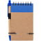 Блокнот на кольцах Eco note c ручкой, синий, вид сзади