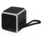 Портативная колонка Cube с подсветкой, черная, обратная сторона