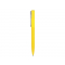Ручка пластиковая шариковая Bon soft-touch, желтая, вид сбоку