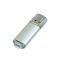 USB-флешка с прозрачным колпачком, серебристая