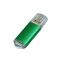 USB-флешка с прозрачным колпачком, зеленая