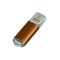 USB-флешка с прозрачным колпачком, коричневая