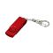 USB-флешка промо с поворотным механизмом и однотонным металлическим клипом, красная