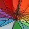 Зонт-трость Радуга, 16 разноцветных клиньев, спицы