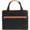 Конференц-сумка Unit Сontour, черная с оранжевым, вид спереди
