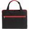 Конференц-сумка Unit Сontour, черная с красным, вид спереди