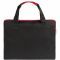 Конференц-сумка Unit Сontour, черная с красным, вид сзади