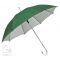 Зонт-трость с алюминиевой ручкой Silver, полуавтомат, зеленый