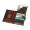 Бумажник путешественника Druid с отделением для паспорта, коричневый, с наполнением