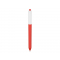 Ручка пластиковая шариковая Pigra  P03 софт-тач, красная, вид сзади