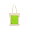 Складная хлопковая сумка для шопинга Gross с карманом, 180 г/м2, зеленое яблоко
