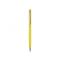 Ручка-стилус металлическая шариковая Jucy Soft soft-touch, желтая, вид сзади