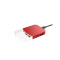 USB хаб Mini iLO Hub, красный, вид сбоку