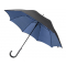 Зонт-трость Гламур двухслойный, полуавтомат, синий