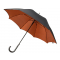 Зонт-трость Гламур двухслойный, полуавтомат, оранжевый