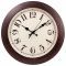 Часы круглые деревянные 300 мм, темно-коричневые
