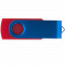 Флешка TWIST COLOR, красная с синим