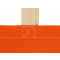 Сумка для шопинга Twin двухцветная из хлопка, 180 г/м2, оранжевая