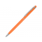 Ручка-стилус металлическая шариковая Jucy, оранжевая