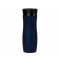 Вакуумная герметичная термокружка Streamline с покрытием soft-touch, темно-синяя