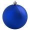 Пластиковый елочный шар, 80 мм, синий матовый