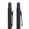 Ручка шариковая FACTOR BLACK со стилусом, черная с синим