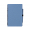 Блокнот А5 Toledo M с обложкой из пшеницы и пластика и шариковой ручкой, синий