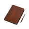 Бизнес-блокнот на молнии А5 Fabrizio с RFID защитой и ручкой, коричневый