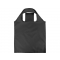 Складная сумка Reviver из переработанного пластика, черная, вид спереди