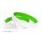 Силиконовый браслет, двухсторонний, белый со светло-зеленым