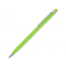 Ручка-стилус металлическая шариковая Jucy, зеленая