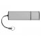 USB-флешка на 16 Гб Borgir с колпачком, стальная, общий вид