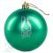 Пластиковый елочный шар корпоративного цвета, глянцевый, зеленый