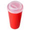 Пластиковый стакан Happy Cup, 400 мл, красный, с крышкой