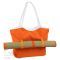 Пляжный набор Фуджейра: пляжная сумка и циновка, оранжевый