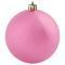 Пластиковый елочный шар, 80 мм, светло-розовый матовый