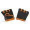 Перчатки для фитнеса Рекорд, черные с оранжевым