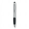 Шариковая ручка-стилус RIOLIGHT с подсветкой, серебристая, вид спереди