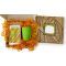 #ужеподарок Чай, картон и зелёный силикон, с оранжевым наполнителем