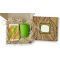 #ужеподарок Чай, картон и зелёный силикон, с бежевым наполнителем