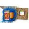 #ужеподарок Чай, картон и оранжевый силикон, с синим наполнителем