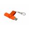 Флешка c разъемом Micro USB (цветной корпус), оранжевая, с открытым разъемом