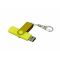 Флешка c разъемом Micro USB (цветной корпус), желтая, с одним разъемом открытым