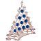 Сборная елка Новогодний ажур, синяя