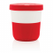 Стакан из PLA для кофе с собой, красный, вид сбоку