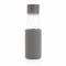 Стеклянная бутылка для воды Ukiyo с силиконовым держателем, серая